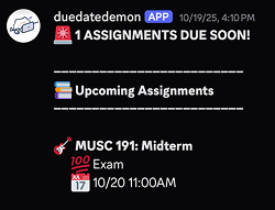 DueDateDemon Discord Message